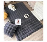 RUHTEUO Alfombra al Lado de la Cama Alfombra de Felpa Burbujas for decoración del hogar, cojín for balcón, Sala Estar Alfombra Dormitorio Matrimonio(Dark Gray,60x100cm 23.6x39in)