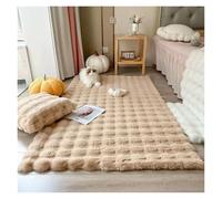 RUHTEUO Alfombra al Lado de la Cama Alfombra de Felpa Burbujas for decoración del hogar, cojín for balcón, Sala Estar Alfombra Dormitorio Matrimonio(Camel,60x100cm 23.6x39in)