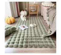 RUHTEUO Alfombra al Lado de la Cama Alfombra de Felpa Burbujas for decoración del hogar, cojín for balcón, Sala Estar Alfombra Dormitorio Matrimonio(Green,60x100cm 23.6x39in)