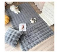 RUHTEUO Alfombra al Lado de la Cama Alfombra de Felpa Burbujas for decoración del hogar, cojín for balcón, Sala Estar Alfombra Dormitorio Matrimonio(Gray,60x120cm 23.6x47in)