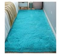 RUHTEUO Alfombra al Lado de la Cama Alfombra De Felpa For Mesita Noche, Suelo, Sala Estar, Mesa Café, Dormitorio, For El Hogar Alfombra Dormitorio Matrimonio(Blue,60x200cm)