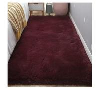 RUHTEUO Alfombra al Lado de la Cama Alfombra De Felpa For Mesita Noche, Suelo, Sala Estar, Mesa Café, Dormitorio, For El Hogar Alfombra Dormitorio Matrimonio(Claret,40x60cm)
