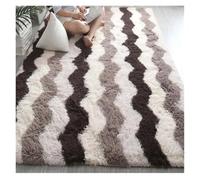 RUHTEUO Alfombra al Lado de la Cama Alfombra De Felpa For Mesita Noche, Suelo, Sala Estar, Mesa Café, Dormitorio, For El Hogar Alfombra Dormitorio Matrimonio(Big Waves,60x160cm)