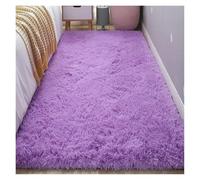 RUHTEUO Alfombra al Lado de la Cama Alfombra De Felpa For Mesita Noche, Suelo, Sala Estar, Mesa Café, Dormitorio, For El Hogar Alfombra Dormitorio Matrimonio(Purple,60x200cm)