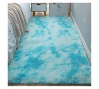 RUHTEUO Alfombra al Lado de la Cama Alfombra De Felpa For Mesita Noche, Suelo, Sala Estar, Mesa Café, Dormitorio, For El Hogar Alfombra Dormitorio Matrimonio(Light Blue,60x160cm)