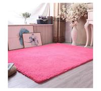 RUHTEUO Alfombra al Lado de la Cama Alfombra Gruesa de Terciopelo Cordero, decoración for Sala Estar, for Dormitorio y pie Cama Alfombra Dormitorio Matrimonio(Rose Red,60x120cm)