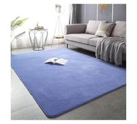 RUHTEUO Alfombra al Lado de la Cama Alfombras de Terciopelo Coral for decoración Moderna Sala Estar, Alfombra Gruesa Alfombra Dormitorio Matrimonio(Dark Blue,60x160cm 23.6x63in)