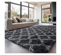 RUHTEUO Alfombra al Lado de la Cama Alfombras For Dormitorio, Sala De Estar, Alfombra Mullida, Área Grande, Peluda, Noche Felpa, M Alfombra Dormitorio Matrimonio(Grey Lantern,8x10 Feet)
