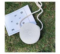 RUHTEUO Bolso de hombro informal for niños tejido paja hecho a mano lindo Mini bolso flores accesorios moda for(01)