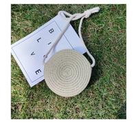 RUHTEUO Bolso de hombro informal for niños tejido paja hecho a mano lindo Mini bolso flores accesorios moda for(03)