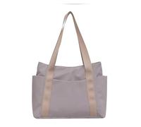 RUHTEUO Bolso mujer Bolso de diseñador for mujer, bolso hombro for ir al trabajo, mano color liso, mamá gran capacidad for vacaciones(Gray)