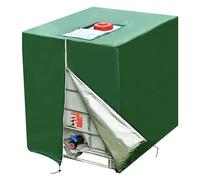 RUHTEUO Cubierta Protectora de contenedor 210D, Cubierta Impermeable for Polvo, Tanque Agua Lluvia, Tela Oxford, protección UV, Caja jardín(Zipper Green 210)