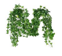 RUHTEUO Flores Artificiales Colgantes 12 Uds. De Hojas Hiedra Artificiales Enredaderas Artificiales Decorativas(Ivy)