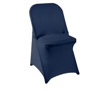 RUHTEUO Fundas for sillas de Boda, Fundas elásticas Licra, universales for Restaurante, Banquetes, hoteles, cenas, Fiestas y cumpleaños para Restaurante, Banquete de Fiesta(Deep Blue,2PCS)