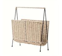 RUHTEUO Hand-woven Paper Rope Magazine Book Storage Decoration Style Wicker Basket Para Oficina