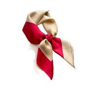 RUHTEUO Pañuelo cuello mujer Pañuelo cuadrado de seda satinada con estampado floral for mujer, ideal for bolsos, muñecas, bufandas, chal o cuello Ladies Beach Vintage Shawl Chiffon(Red)