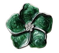 RUHTEUO Pomos armario Flower Knobs Knob Gold+Green +White Height:24mm Silver+ Zinc Alloy Diameter Of Knobs: Approx 45mm Brand Tirador armario puertas(Silver Green)