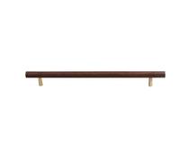RUHTEUO Pomos armario Perillas largas de madera for cajones, manija barra en T, tiradores armario nogal, puerta cocina, y perillas decorativas for muebles Tirador armario puertas(A10-224mm)