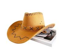 RUHTEUO Sombrero Vaquero de Novia Accesorios Vaquero Sombrero Vaquero Mujer(Orange,S(54-56cm) Children)