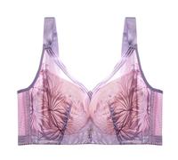 RUHTEUO Sujetador mujer Sujetador de encaje talla grande for mujer, sujetador push up, copa completa ajustable, ropa interior for niñas CD 46F 48EF Sujetadores sin aros comodos(Brown,105E)