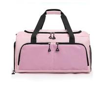 RUHTEUO Travel Bag with Shoes Compartment Sports Carry On Weekender For Women and Men For Workout Sport para Entrenamiento, Viaje y Uso Diario(Pink)