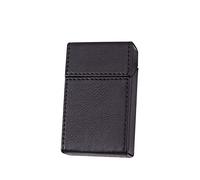 RUI - K25 143/5000 Caja De Cigarrillos Cuero Caja De Almacenamiento De Cigarrillos Caja Protectora Moda Innovadora Unisexo Estilo Conciso Tres Colores for 20 Cigarrillos (Color : Black)