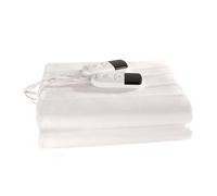 RUIANBAO Homemate Manta eléctrica Doble (H/M/L) 3 ajustes de Calor, 2/4/12 Horas temporizadores Manta calentada, protección sobrecalentamiento 160x140cm Desmontable, Lavable a máquina Blanco