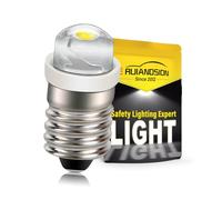 Ruiandsion 1 bombilla LED E10 blanca CC 1,5 V 0,5 W para antorcha, linterna, faro, tierra negativa