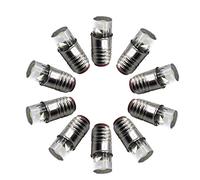 Ruiandsion 10 bombillas LED E5 con base de tornillo E5 E5.5 LED bombilla de 12 V actualización para luces de tren modelo, blanco cálido