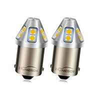 Ruiandsion 2 bombillas LED 1156 de color blanco cálido 6-30 V BA15S 7506, 6 V, 12 V, 24 V, luces traseras de marcha atrás para coches, motocicletas, sin polaridad