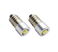 Ruiandsion 2 bombillas LED E10 de 4,5 V, 1 W, color blanco, COB de 200 lúmenes, para linterna, linterna, faro, sin polaridad