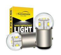 Ruiandsion 2 piezas Bombillas LED 1157 12V BAY15D 2057 2357 7528 Blancas 3014 12SMD Chips LED Luces traseras LED de repuesto Freno