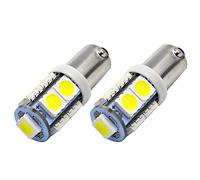 Ruiandsion 2pcs BAX9S H6W 64132 38161 Bombilla LED 12V Super brillante 5050 9SMD Chipset LED Señal de giro Lectura de luz de estacionamiento Bombilla, blanco