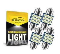 Ruiandsion 4 unids 28mm LED Festoon Bombillas de luz azul hielo Super brillante 3014 21SMD chips para coche cúpula mapas vanidad espejo luces
