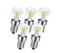 Ruiandsion 5 unidades E14 AC/DC 24 V LED Light Bulb T22C 2W 1200 Lumen Bombilla Edison pequeña rosca SES LED 6000K blanca para autocaravana, barco, lámpara solar