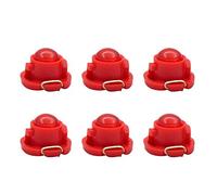 Ruiandsion 6 bombillas LED T4.7 con chip COB, base de 12 mm, para salpicadero de coche, instrumentos de lectura, panel de luces, color rojo
