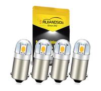 Ruiandsion BA9S Bombilla LED BA9 1895 1891 53 57 blanco cálido de 6 V, bombilla LED 3030 2SMD chipsets, bombillas LED de repuesto para interior de coche, cúpula, mapa, matrícula, guantera, luces