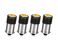 Ruiandsion BA9S - Bombilla LED de 10-30 V amarilla BA9 1895 1891 53 57 3030 4SMD Chipsets LED de repuesto para interior de coche, cúpula, mapa, matrícula, luces de marcador lateral (paquete de 4)
