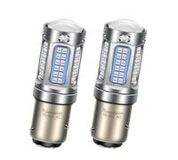 Ruiandsion BAZ15D - foco LED superbrillante 2019 69SMD chip AC10-30 V, no polaridad, color rojo para parada de freno, marcha atrás, luces traseras de marcha atrás, paquete de 2