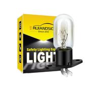 Ruiandsion Bombilla de microondas Z187 Base 250V 2A 25W Bombilla de lámpara de microondas para lámpara de horno de pera de microondas universal, blanco cálido