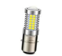 Ruiandsion Bombilla LED BA20D H6 para Faro de Moto - Luz Blanca Súper Brilante 6V, Chip 2835 54SMD con Lente Proyector - Reemplazo Perfecto y Directo