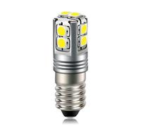 Ruiandsion Bombilla LED E10 6-40V Blanco 3030 10SMD Chips Bombilla LED para Faros Linternas Antorcha Bicicleta Luz de Trabajo Sin Polaridad