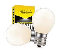 Ruiandsion Bombilla LED E17 CA 220 V blanco cálido 4SMD LED esmerilado para refrigerador, congelador, techo, lámpara de iluminación del hogar (paquete de 2)