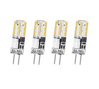 Ruiandsion Bombilla LED G4 de 12 V CA/CC 1,5 W T3 tipo JC de base de dos pines, equivalente a bombilla halógena G4 de 20 W, 3014 24SMD blanco cálido para iluminación de paisaje, iluminación debajo del