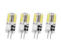 Ruiandsion Bombilla LED G4 de 12 V CA/CC, equivalente a 20 W, tipo T3 JC, base de dos pines, 1,8 W, 3014 48 SMD, color blanco para iluminación de paisaje, iluminación debajo del gabinete (paquete de 4