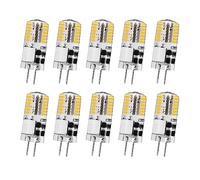 Ruiandsion Bombilla LED G4 de 12 V CA/CC, equivalente a 20 W, tipo T3 JC, base de dos pines, 1,8 W, 3014 48 SMD, blanco cálido para iluminación de paisaje, iluminación debajo del gabinete (paquete de