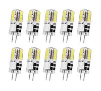Ruiandsion Bombilla LED G4 de 12 V CA/CC, equivalente a 20 W, tipo T3 JC, base de dos pines, 1,8 W, 3014 48 SMD, color blanco para iluminación de paisaje, iluminación debajo del gabinete (paquete de