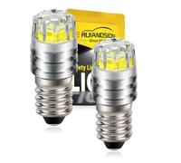 Ruiandsion - Bombillas LED de repuesto para linternas y linternas de cabeza, de 2 W COB 3 V, 6 V, 12 V, E10, Blanca/2700K Amarilla/4300 Blanca cálida, 2 unidades, Blanco, 6 V