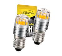 Ruiandsion - Bombillas LED de repuesto para linternas y linternas de cabeza, de 2 W COB 3 V, 6 V, 12 V, E10, Blanca/2700K Amarilla/4300 Blanca cálida, 2 unidades, Amarillo, 6 V