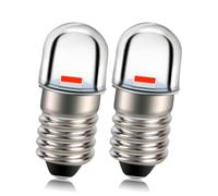 Ruiandsion E10 LED Bombilla 6V 2525 1 SMD Chip Rojo 100LM LED Reemplazo de Bombilla para Linterna Linterna Linterna Luz Juego de 2